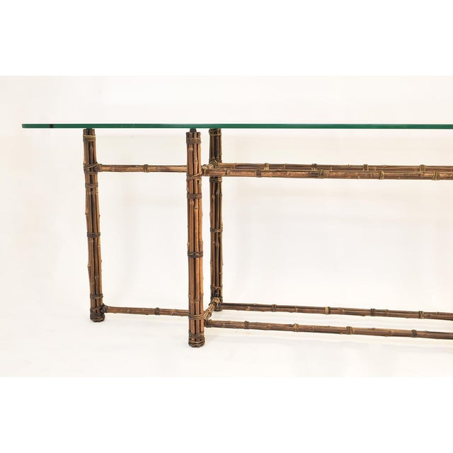 Bamboo Console Table from McGuire Production, 1970s For Sale - Image 6 of 8