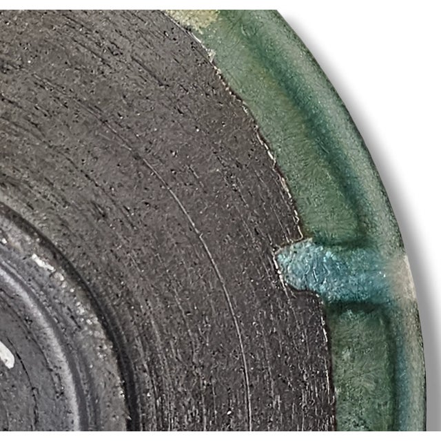 Ceramic 1990s Tony Evans Raku Plate – Signed Studio Art Pottery, 7.25” #203 For Sale - Image 7 of 11