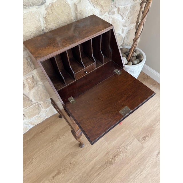 Vintage Walnut Lockable Desk with Drawers, 1890s For Sale - Image 10 of 14