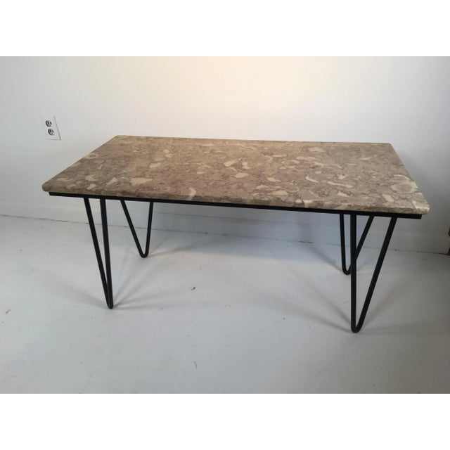 Metal Mid Century Marble Coffee Table For Sale - Image 7 of 7