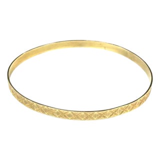 14k Gold Bangle Bracelet Vintage For Sale