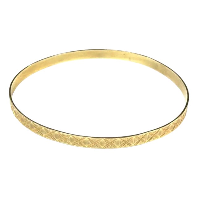 14k Gold Bangle Bracelet Vintage For Sale