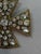 Late 20th Century Vintage Collectible Rhinestone Maltese Cross in the Manner of Chanel Brooch Gold Tone For Sale - Image 5 of 10