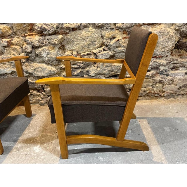 Set of Vintage Armchairs in the style of Krásná Jizba, 1960s For Sale - Image 9 of 11