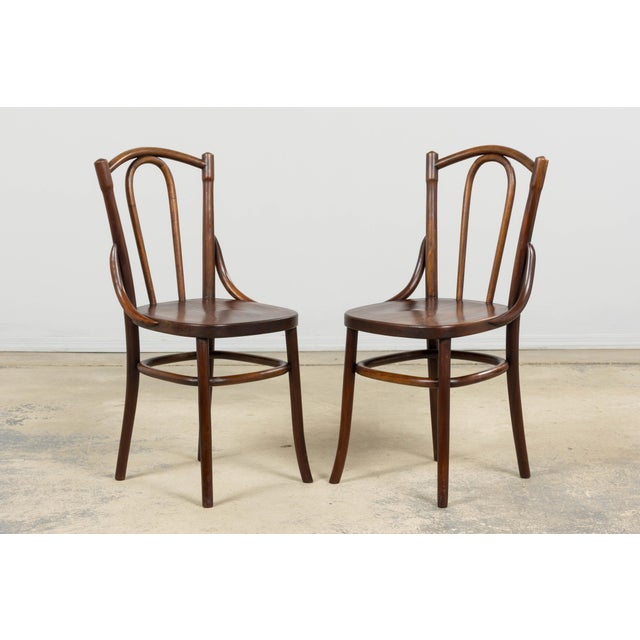 Mid 20th Century Set of 4 French Bentwood Bistro Dining Chairs, Provence, Mid-20th Century For Sale - Image 5 of 18