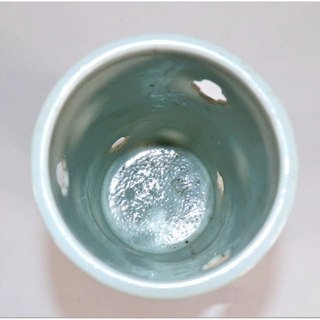 Early 20th Century Qing Style Chinese Blue and White Hat Stand For Sale In Chicago - Image 6 of 13