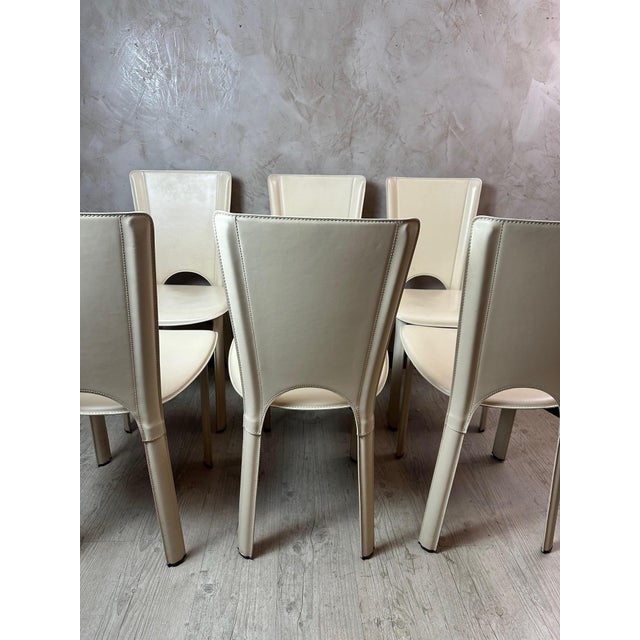 Leather Chairs, 1980s, Set of 6 For Sale - Image 15 of 15