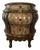 Vintage Unmarked the Bombay Company Two-Tone Distressed Reeded Bombe Accent Chest For Sale