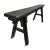 Farmhouse Vintage Black Wood Village Bench For Sale - Image 3 of 6