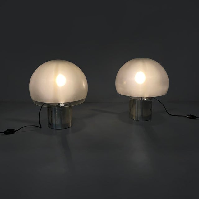 Italian mid-century modern LTA6 Porcino table lamps by Luigi Caccia Dominioni for Azucena, 1960s Pair of table lamps model...