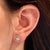 Natural Sapphire Diamond Stud Earrings 14k W Gold 0.83 TCW Certified For Sale - Image 11 of 13