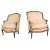 Mated Similarly Upholstered French Carved Walnut Louis Bergere Chairs - A Pair For Sale - Image 13 of 13