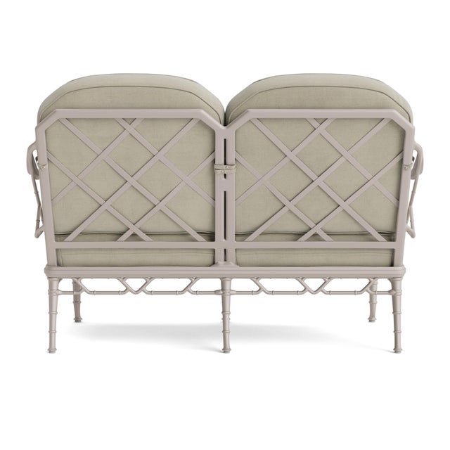 Brown Jordan Brown Jordan Calcutta Loveseat, Dove frame with Fusion Meadow fabric For Sale - Image 4 of 11