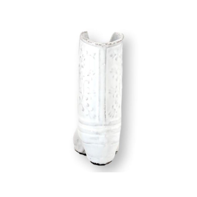 Astier de Villatte Austin boot vase in the medium size, handcrafted in Paris using traditional ceramic techniques and...