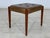 Mid-Century Brown Teak Stool For Sale - Image 3 of 8