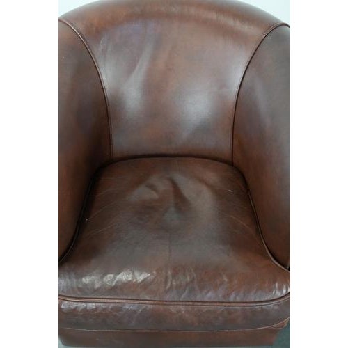 Club Chairs in Cowhide Leather, Set of 8 For Sale - Image 6 of 15