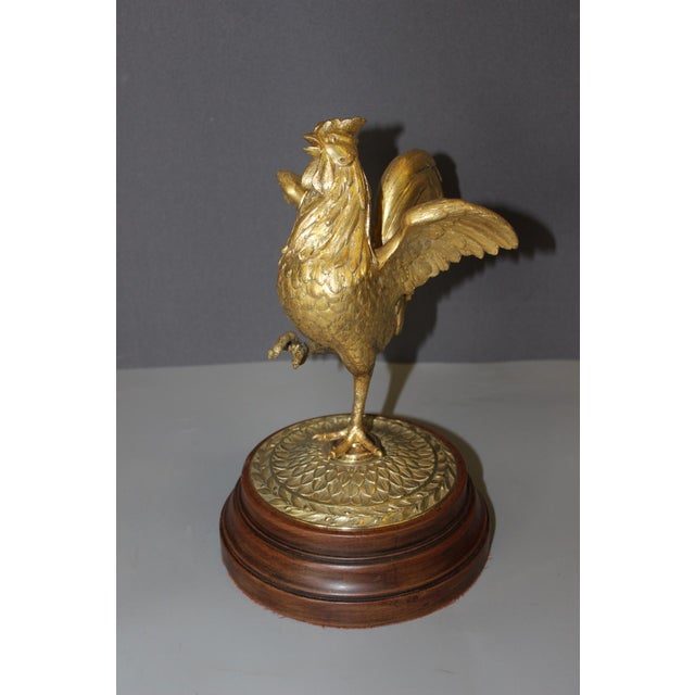 Sculpture Representing a Rooster in Gilded Bronze, Late 19th Century For Sale - Image 9 of 15