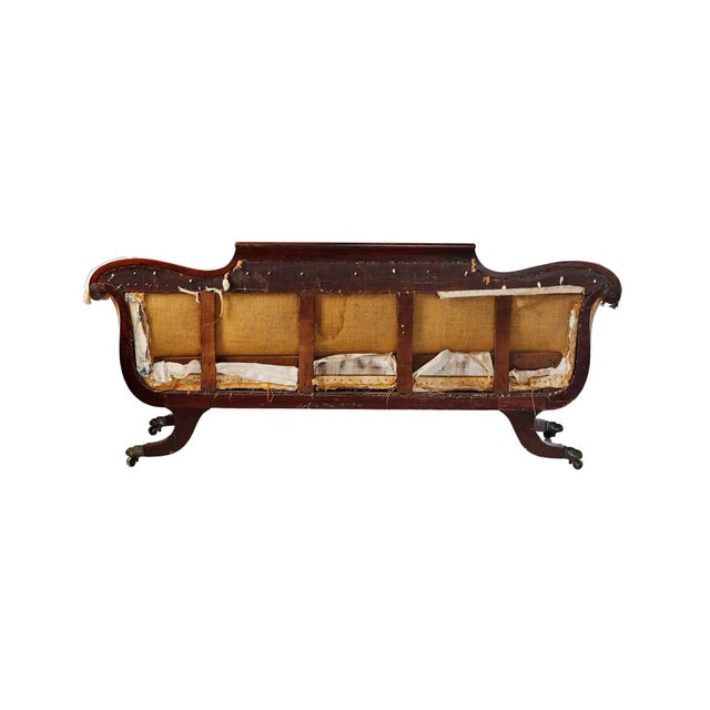 Brass Fine Classical American Settee 19th Century For Sale - Image 8 of 9