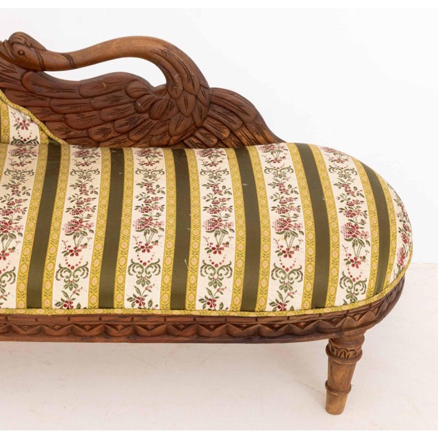 Empire Style Salesman Sample Walnut Chaise Longue For Sale - Image 4 of 9