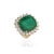 VR Jewels VRJewels 18.05 Ct Emerald & 2.72 Ct Diamond 14k Yellow Gold Statement Ring Size 6.5 For Sale - Image 4 of 17