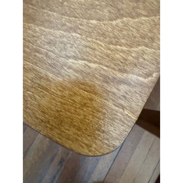 Wood 1950s Mid Century Russian Constructivist Side Tables a Pair For Sale - Image 7 of 7