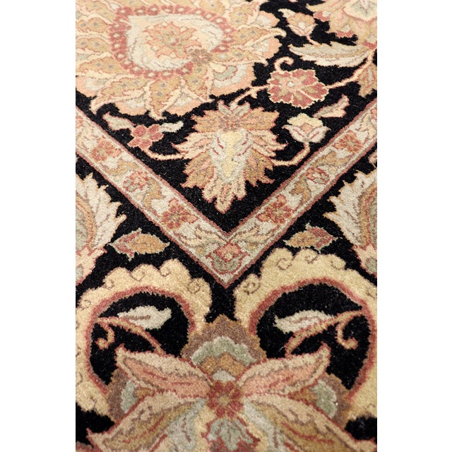 Traditional Pasargad Home Agra Black Wool Area Rug, 9' 2'' X 11'11'' For Sale - Image 3 of 5