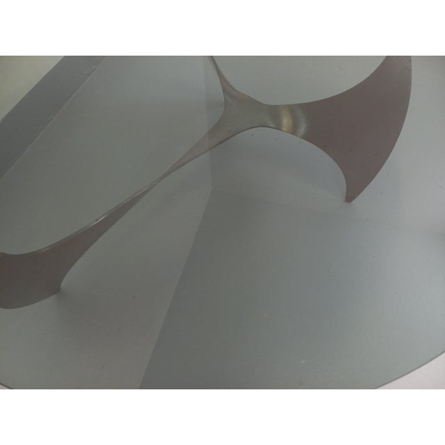 Vintage Propeller Coffee Table in Steel and Smoked Glass by Knut Hesterberg, 1960s For Sale - Image 10 of 15