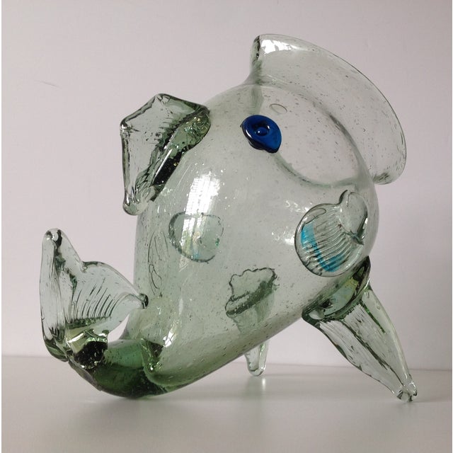 Italian Murano Large Fish Candy Bowl, Accent Chairish