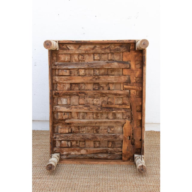 Antique Carved Lotus Ceiling Panel Coffee Table For Sale - Image 17 of 18