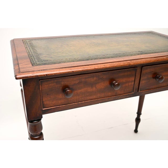 Antique William IV Leather Top Writing Table, 1830 For Sale - Image 9 of 11