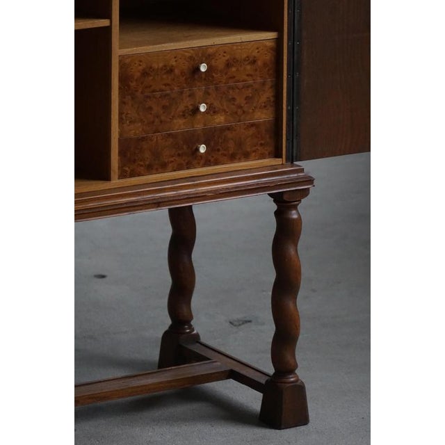 1940s Swedish Grace Art Deco Geometric Cabinet in Oak from Thysells Möbler, 1940s For Sale - Image 5 of 17