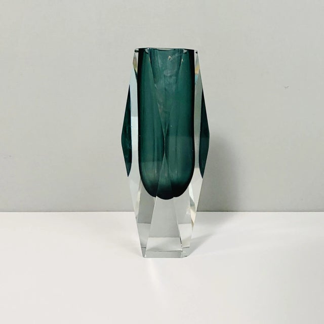Mid-Century Modern Italian Gray Murano Glass Vase, 1970s For Sale - Image 13 of 13