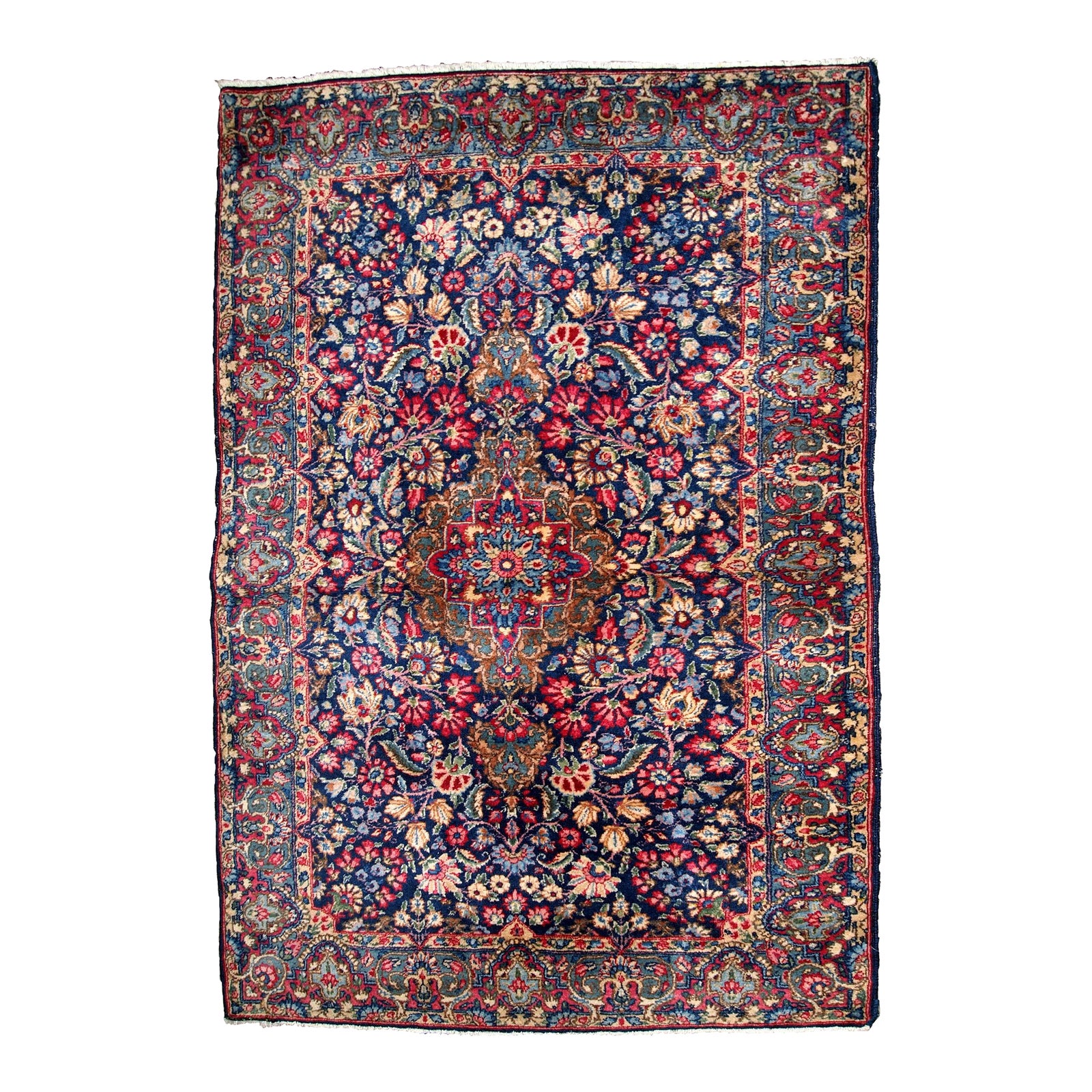 1920s, Handmade Antique Persian Kerman Rug 4' X 6.4' | Chairish