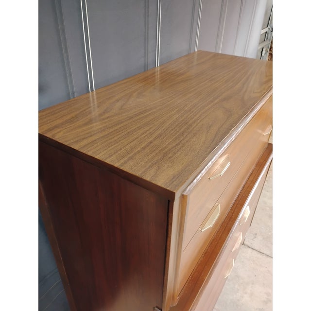 Mid 20th Century Kent Coffey Tempo Tallboy Mid Century Modern Dresser Chest of Drawers For Sale - Image 6 of 8