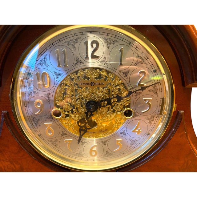American Stunning Howard Miller "Barrett" 630-200 Keywound Mantel Clock For Sale - Image 3 of 17