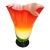 1970s Vibrant Mid-Century Murano Style Handblown Ruffled Handkerchief Vase For Sale