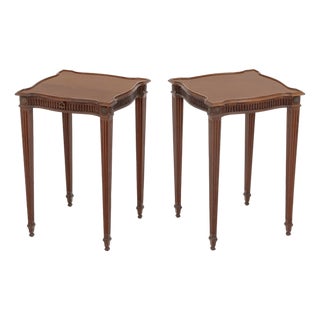 Louis XVI Style Mahogany Side Tables, 2 For Sale