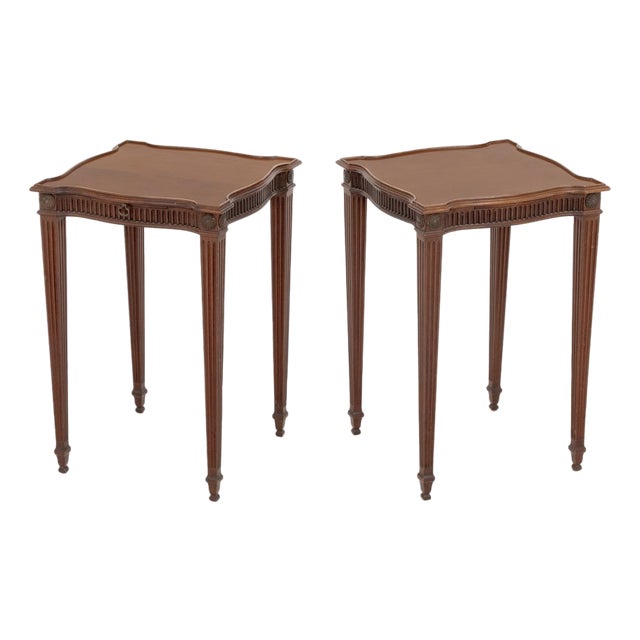 Louis XVI Style Mahogany Side Tables, 2 For Sale