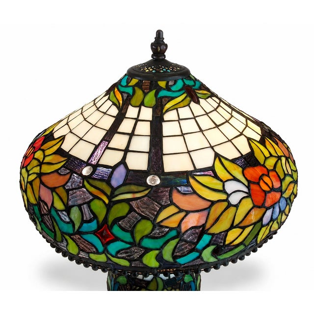 WELCOME AND THANK YOU FOR TAKING THE TIME TO LOOK!! Absolutely gorgeous, Stunning, striking vintage Tiffany-style table...