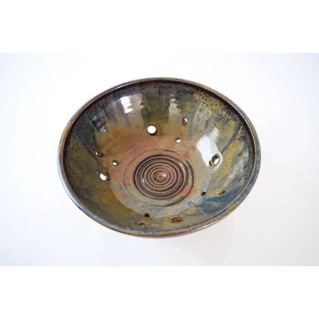 1960s Vintage Mid Century Handcrafted Ceramic Decorative Bowl For Sale - Image 5 of 6