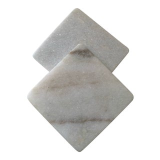 Earthy Stone Granite Square Coasters - a Pair For Sale