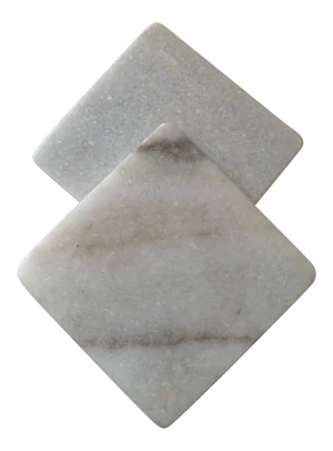 Earthy Stone Granite Square Coasters - a Pair