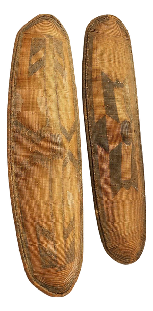 Mid-19th Century Decorative Azande People War Shields, Set of 2