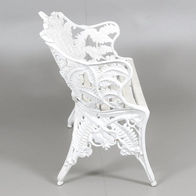 Mid-Century Modern Swedish Garden Bench in Steel from Melins, 1960s For Sale - Image 3 of 7