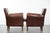 We are offering this elegant set of two distinctive vintage sheepskin armchairs in beautiful warm colors. This set of two...