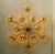 Italian 21st Century Beehive Polished Brass Amber Bubbles Murano Flush Mount by Fabio LTD For Sale - Image 3 of 7