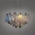 Italian mid-century modern chandelier Poliedri Carlo Scarpa for Venini, 1960s Chandelier model Poliedri with a white...