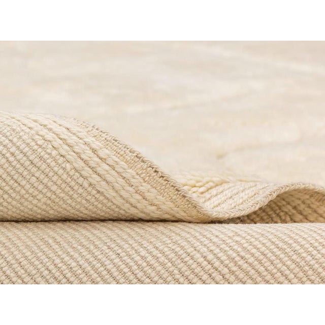 2020s Near-Square Abstract Tone-on-Tone Hand-Knotted Wool Rug | 9'3" X 8'0" | One of a Kind For Sale - Image 5 of 8