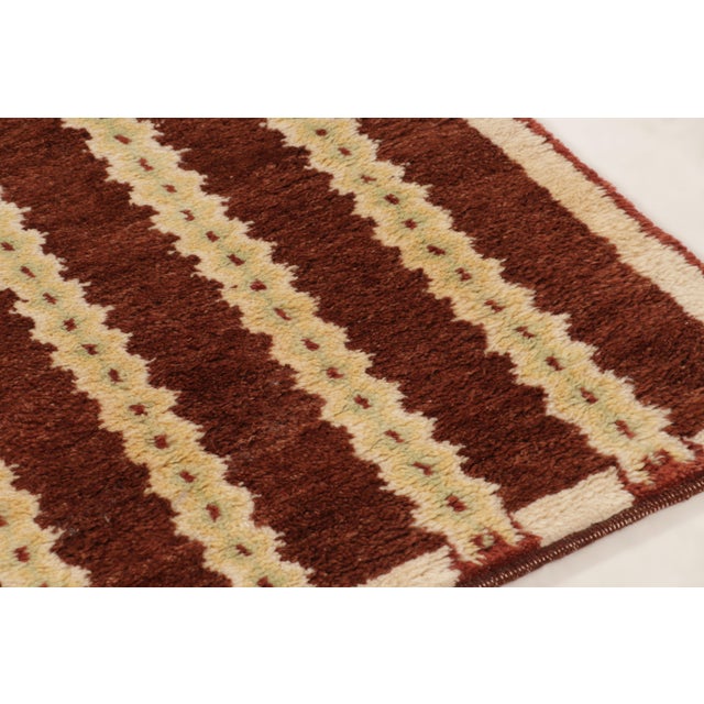 Late 20th Century Contemporary French Art Deco Style Geometric Brown Wool Rug, by Rug & Kilim, India For Sale - Image 5 of 9