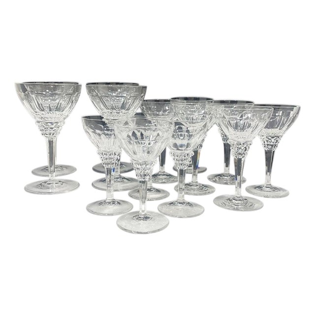 Crystal Glasses by Jan Eisenloeffel for N.V. Kristalunie Maastricht, 1920s, Set of 14 For Sale